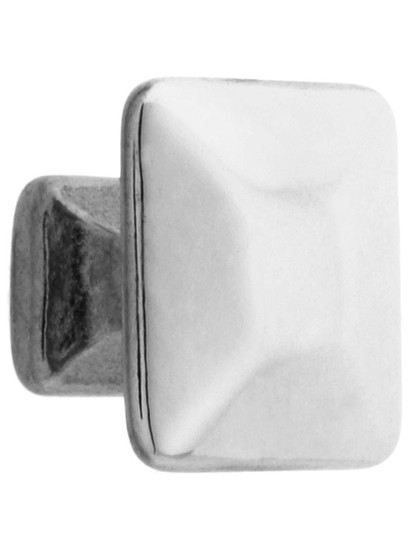 Pyramid Style Cabinet Knob - 1 1/4 inch Square in Polished Nickel.